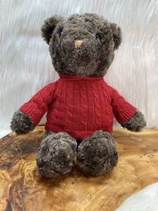 Dan Dee Braunbär roter Pullover Plüsch Stofftier "Floyd" lockiges Kunstfell - Bild 1 von 17