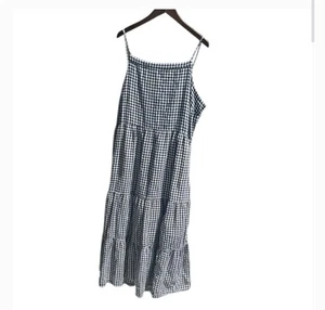 Cottage Core Tiered Checked Gingham Maxi Sundress Dress Sz XLg - Picture 1 of 7