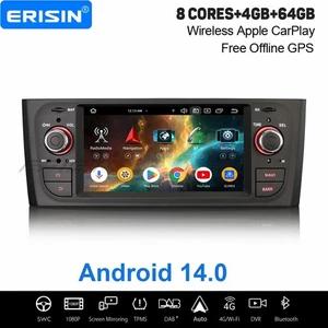 CarPlay 64GB Android 14 DAB+ Autoradio Navigatore Wifi 8 Core Fiat Grande Punto Linea - Foto 1 di 22