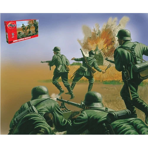 WWII GERMAN INFANTRY KIT 1:72 Airfix Kit Figure Militari Nouveau modèle - Photo 1/3