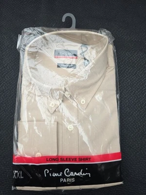 Mens Pierre Cardin Sand Long Sleeve Shirt Size XXL - Image 1 of 4
