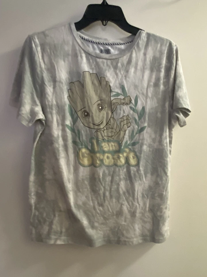 Camiseta Marvel Boys XL Pecho 38” I Am Groot Gráfico Estampado Verde Foto 1 de 4