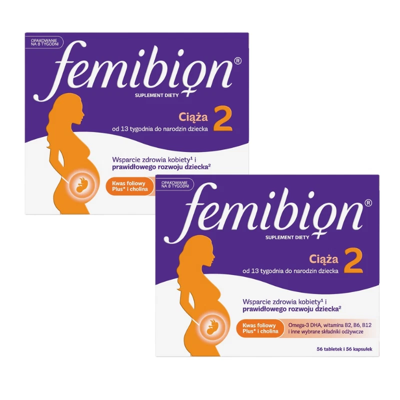 P&G Femibion Natal 2 Schwangerschaft 4/8/16 Wochen Folsäure DHA