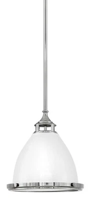 Colgante Hinkley Lighting 3126 Blanco Amelia Luz Única 13"W Foto 1 de 4