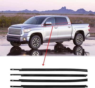 Window Weatherstrip Moulding Trim Compatible with 2007-2019 Tundra Crewmax Seal - Image 1 of 4