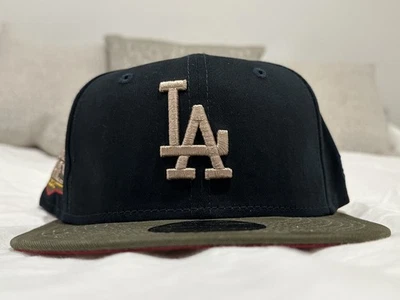 Los Angeles Dodgers New Era 59Fifty 2020 WS Patch 7 1/4 Black, Army Green, Gold - Image 1 of 4