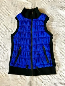 Calvin Klein Performance gilet donna medio imbottito blu nero tasche full zip - Foto 1 di 20
