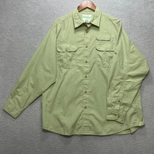 ORVIS Buzz Off Shirt Mens L Insect Shield Outdoor Green Long Sleeve Nylon - Picture 1 of 9