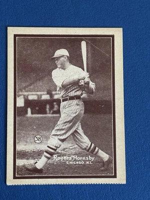 1931 W517 Rogers Hornsby Salón de la fama MLB Leyenda - ¡Precioso!! Foto 1 de 2