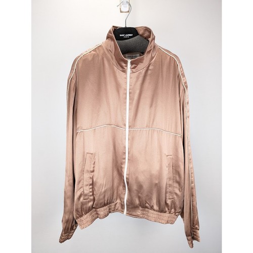 SAINT LAURENT (YSL) Giacca Saint Laurent Paris in raso De Soie Peau nuova con etichetta 52