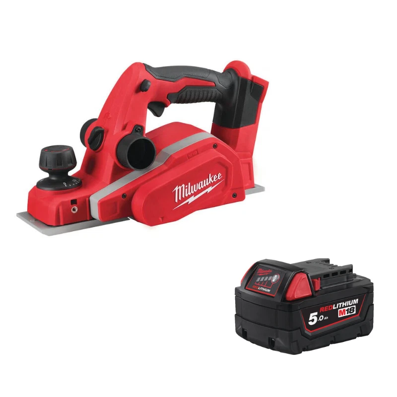 Milwaukee M18BP-0 18V 82mm Cordless Planer (Body Only) & M18B5 5ah Battery - Image 1 of 1