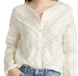LoveShackFancy Carmalina Top Lace Antique White Sm - Picture 1 of 10