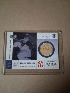 Reggie Jackson Upper Deck 2001 Legends Of New York Bat Card - Bild 1 von 2