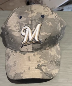 Milwaukee Brewers Camouflage Camoflauge Miller High Life Mütze verstellbar Kappe brandneu - Bild 1 von 4