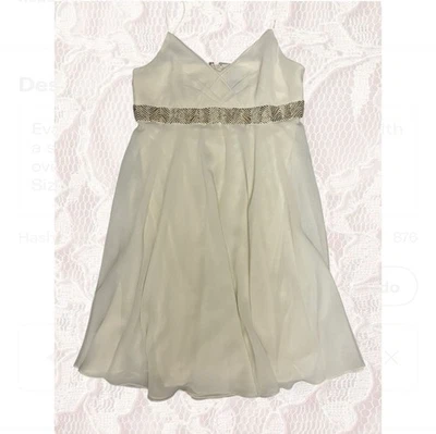 Vestido para mujer Eva azul nuevo con etiquetas vintage blanco talla 8 pequeñas correas Foto 1 de 3