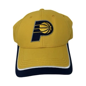 Indiana Pacers Lucas Oil Hat NBA Yellow & Navy Blue Basketball - Picture 1 of 6