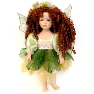 Vintage Forest Fairy Porcelain Fantasy Mythical Doll w/Wings Red Hair NIB - 1210 - Picture 1 of 6