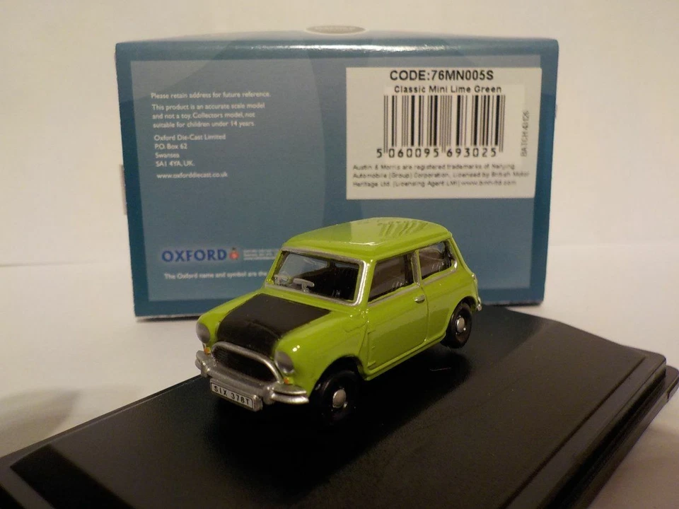 Model Car. Classic Mini, Mr Bean, Style. Oxford Diecast 1/76 New Gift - Image 1 of 2