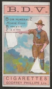 PHILLIPS-SEMAPHORE SIGNALLING 1916 BOY SCOUTS-#02- B OR NUMERAL 2  - Picture 1 of 2