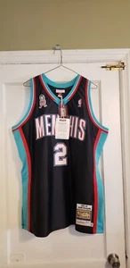100% Authentic Jason Williams Mitchell & Ness 01/02 Grizzlies Jersey Sz 48 XL - Picture 1 of 4