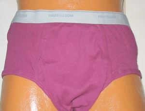 FRUIT OF THE LOOM -  NEW - MEN'S 3XL 48-50 - WINE -   COTTON  UNDERWEAR BRIEFS - Picture 1 of 5
