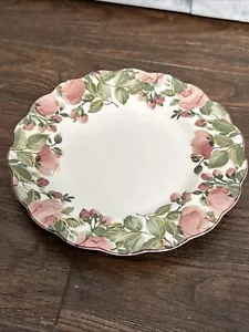 Nikko Tableware Precious Scalloped Pink Roses Floral Salad Plate 8" Japan, Flaw* - Picture 1 of 6