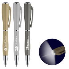 Personalized Nova Softy Metallic LED Light Pen printed with your logo - 250 qty