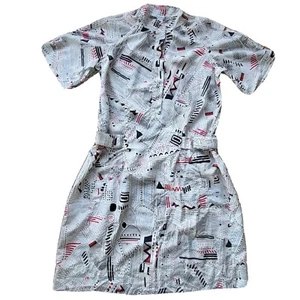 Diane Von Furnstenberg Womens Silk Dress US Size 6 Grey Black & Red - Bild 1 von 9
