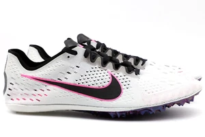 Nike Zoom Victory Elite 2 Track Spikes White Pink Black 835998-002 Mens Size 12 - Picture 1 of 6