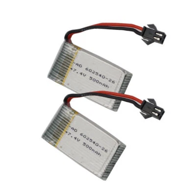2pc 7.4V 500mAh 3.7Wh 25C Li Battery For F182 F183 JJRC H8D H8C RC Drone 602540 - Image 1 of 4
