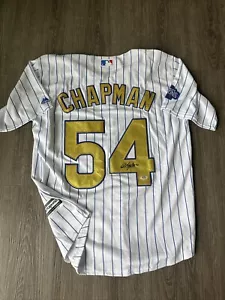 Aroldis Chapman Chicago Cubs Autograph Signed World Series Jersey! Psa Coa - Picture 1 of 3