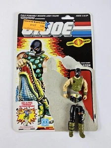 Vintage 1987 GI JOE ARAH CROC MASTER (v1) Cobra Figure Full Cardback Hasbro - Picture 1 of 11