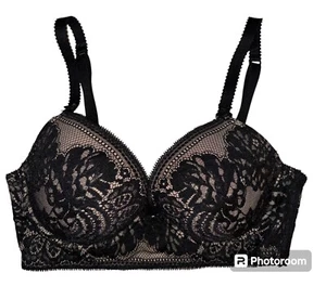 Etam Le Naturel No 5 Black Lace Underwire Bra Designed in France 34D - Picture 1 of 3