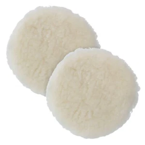 7" Natural 100% Wool 1" Pile Grip Buffing & Polishing Pad 2-Pack - Picture 1 of 4