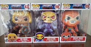 Funko Pop! Masters Of The Universe Lot of 3 10" Inch HeMan Skeletor BeastMan - Picture 1 of 12