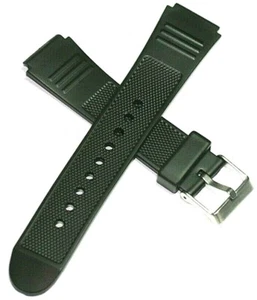 18mm resin watch strap fits casio F91 F105 & others + free strong fitting pins - Picture 1 of 8