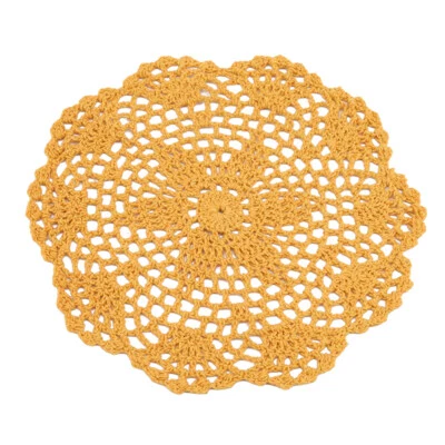 Tablecloth Doily Table Cloth Handmade Crochet Lace Cotton Cover Mat Round FI - Image 1 of 4