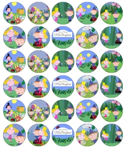 30x Ben And Hollys Little Kingdom Cupcake Toppers Edible Wafer Paper Fairy Cakes - Picture 1 of 1