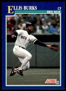 1991 Score Ellis Burks Boston Red Sox #8