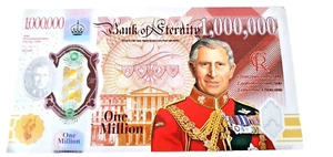 2x KING CHARLES £1,000,000 One Million Pound Novelty Note Bill MINT CONDITION - Picture 1 of 7