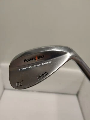 Club de Golf Power Bilt Pro 60° Hombre Mano Derecha Suela Dinámica Hierro Molir Temper Verdadero Foto 1 de 4