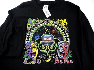 Tri Lake Wear Graphic X Large Shirt Mardi Gras BCS Football 2012 Black-LSU Bama - Foto 1 di 5