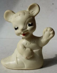 Mouse Figurine Boot Red Tongue Rubber Italy Vintage Squeak Toy Squeaker Missing - Picture 1 of 1