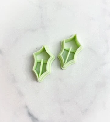 Holly Leaf Polymer Clay Cutter | Christmas Cookie cutters | Earrings | Fondant - Image 1 of 2