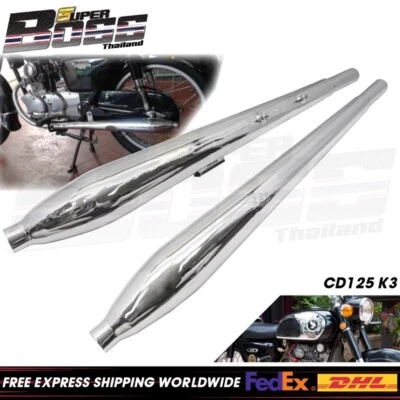Silenciador de escape para HONDA CD125K3 CD125 K3 CD175 CA175 derecha+izquierda ***estilo BM*** Foto 1 de 4