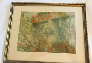 Impresión Antigua Enmarcada, Por Max Jaffe Colotipo Viena, Puente Rojo Met Museo de Arte  - Imagen 1 de 7