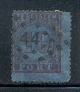 NIEDERLANDE J2 SG#D77 gebraucht 1870 10c Porto fällig CV$20 - Bild 1 von 2