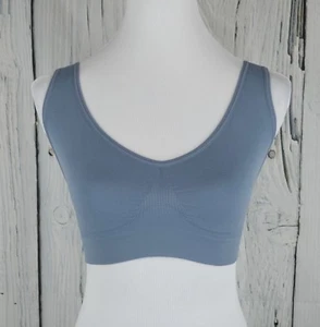 Shear Shapewear Women Seamless Leisure Bra Full Coverage Grayish Blue Pull-on S - Picture 1 of 6