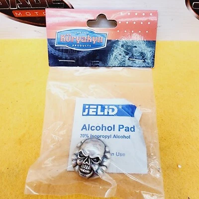 ЭМБЛЕМА ЧЕРЕПА KURYAKYN НАКОНЕЧНИК КРЫЛА ЗОМБИ РЫЧАГИ HARLEY YAMAHA SUZUKI KAWASAKI BDM - Изображение 1 из 4