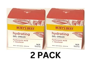 2 Pack Burt's Bees Hydrating Gel Cream Hyaluronic Acid and Squalane, 1.8 oz Ea* - Picture 1 of 4